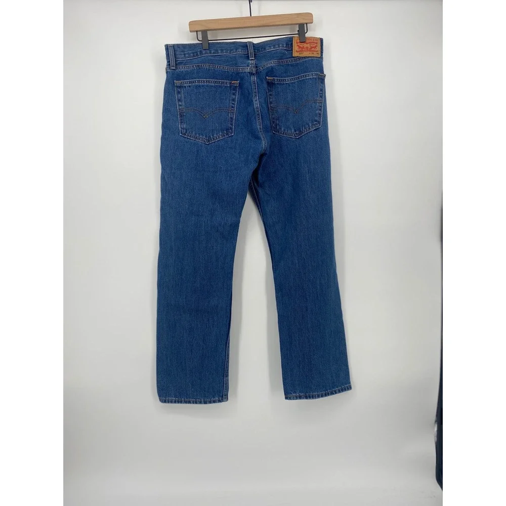 Levi's 505 Regular Fit Straight Leg Mens Jeans 36x30 Blue Denim Medium Wash
